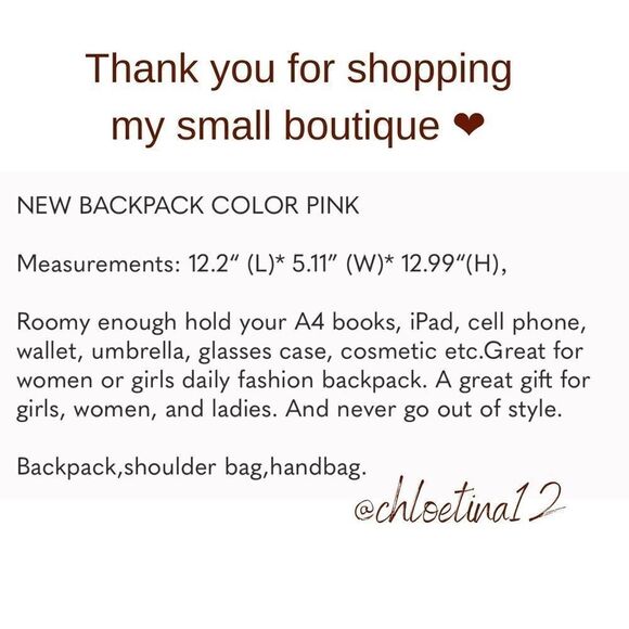 NEW PU LEATHER BACKPACK PURSE 🎀 - Picture 10 of 10